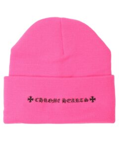 pink chrome hearts beanie