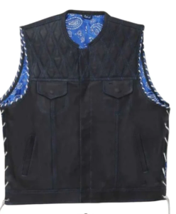 Whaler Blue Men's Leather Club Vest
