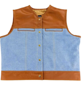 Brave Rider Men Denim Biker Vest
