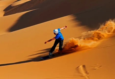 Discover the Thrill of Dubai Desert Safari Sandboarding: Glide through the Golden Dunes