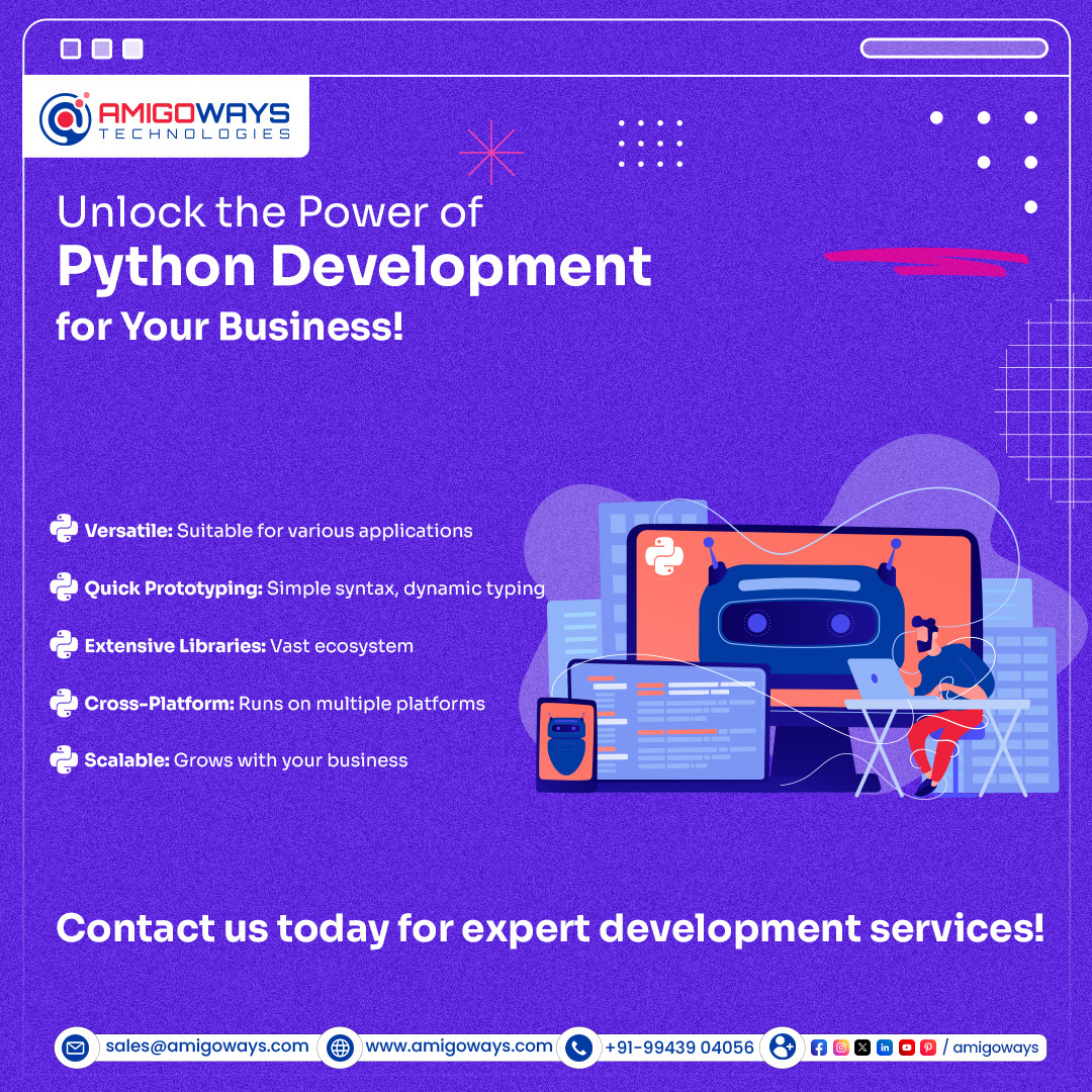 Expert Python Development Services in India – Amigoways