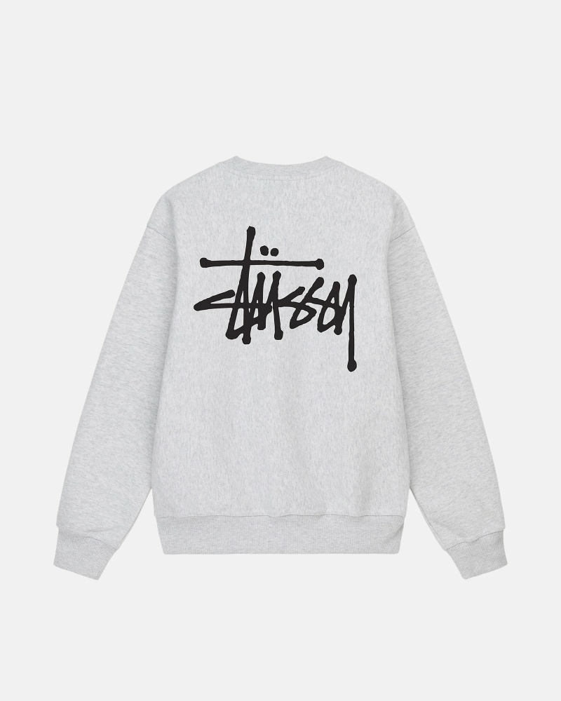 Stüssy Basic Crew Hoodie Herren Weiß