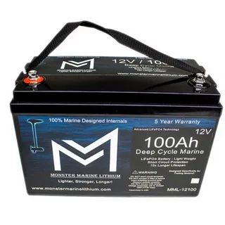 Lithium deep cycle marine battery