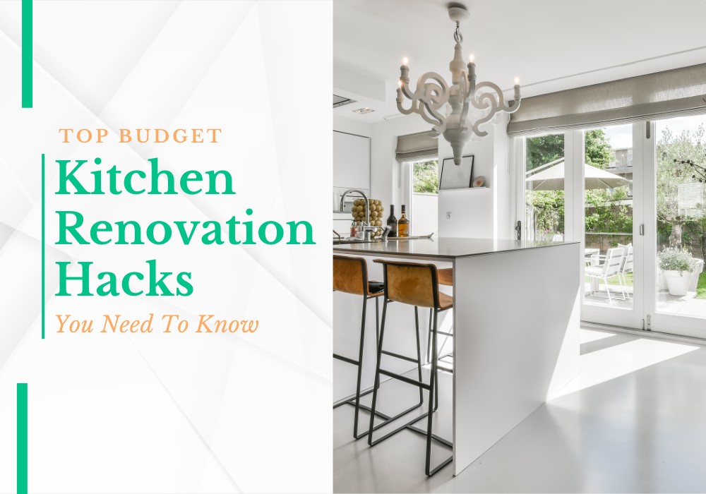 Modern kitchen with white cabinets, butcher block countertops, and open shelving showcasing a successful budget kitchen renovation