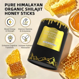 "Person enjoying a Pure Shilajit honey stick before workout for natural energy boost"