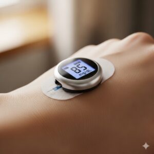 diabetic monitor on arm