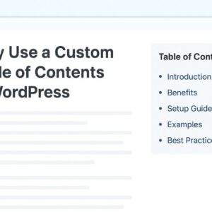 Custom Table of Contents
