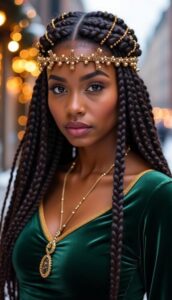 Glam Look With Human Hair Braids