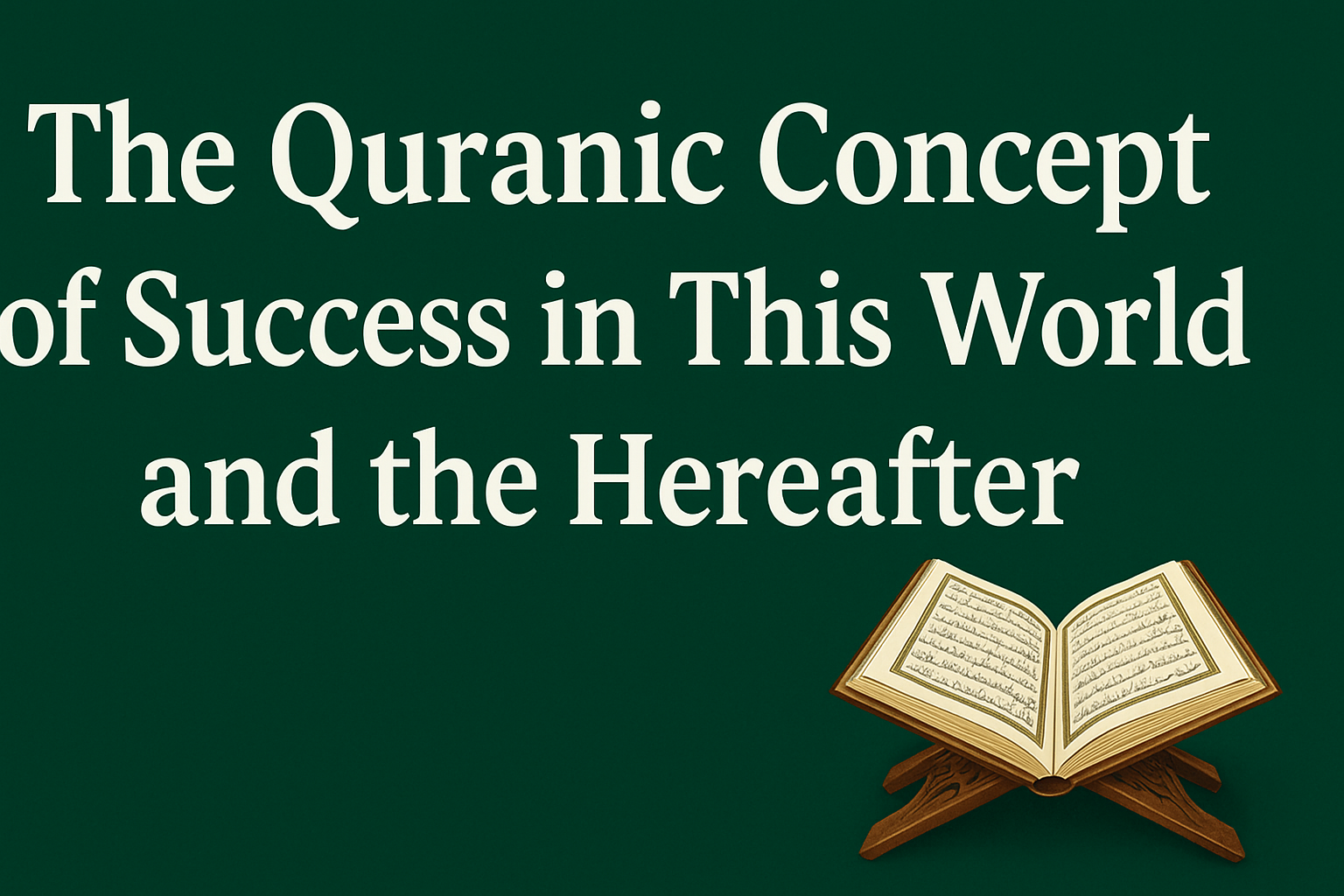 The Quranic Concept of Success in This World and the Hereafter