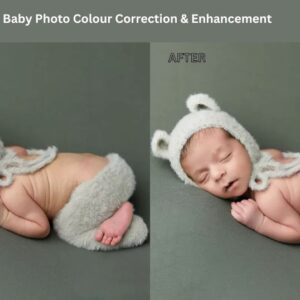 Professional baby portrait with natural colour correction