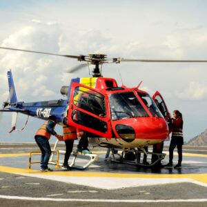 Pilgrams boarding Vaishno Devi Helicopter service in 2026
