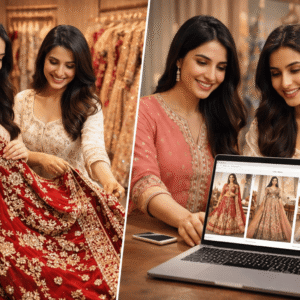 Asian wedding dresses in the UK featuring bridal lehenga and Indian bridal wear styles