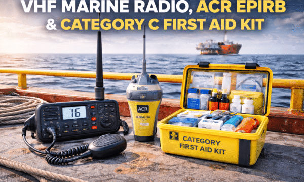 VHF Marine Radio, ACR EPIRB & Category C First Aid Kit Guide