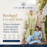 Roohgul Co-ord Sets, Luxury Kashmiri Handcrafted Sets, Kashmiri Fashion, Kashmiri Embroidery clothing, kashmir clothing, kashmiri fashion trends, Kashmiri products