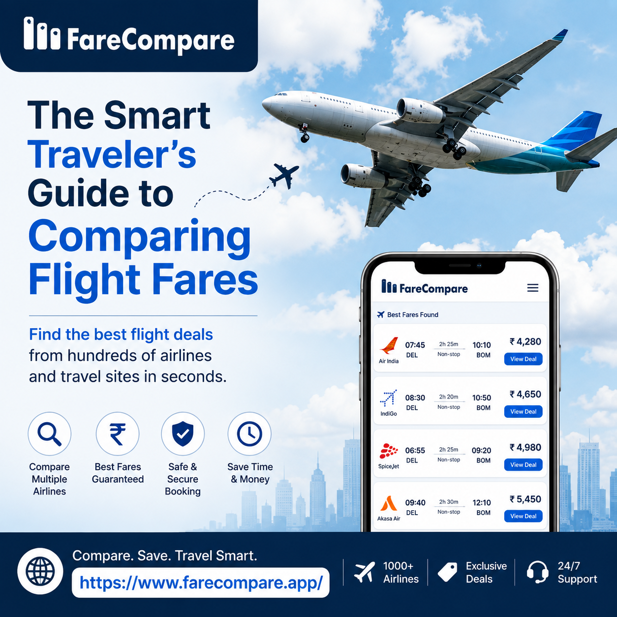 FareCompare, Fare Compare, Compare Your Fare, Compare Fare, Cheap Flights, Compare Flight Prices, Flight Comparison