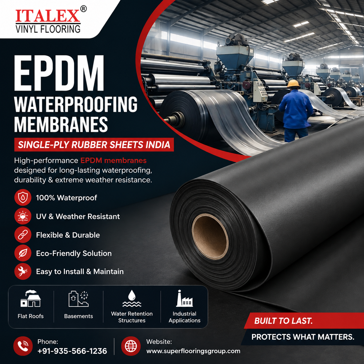 EPDM Waterproofing Membranes: The Long-Lasting Rubber Solution for Roofs, Basements, and Beyond