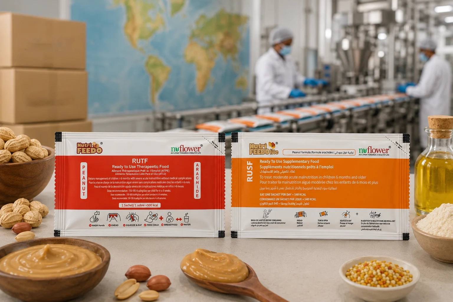 RUTF, RUSF, Ready-to-use Therapeutic Food, Severe Acute Malnutrition Treatment, RUTF Supplier India, Malnutrition, Therapeutic Food