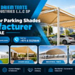 tent manufacturer Dubai, car parking shades UAE, custom tents Dubai, tensile shade structures, Arabic majlis tents, solar car parking shades